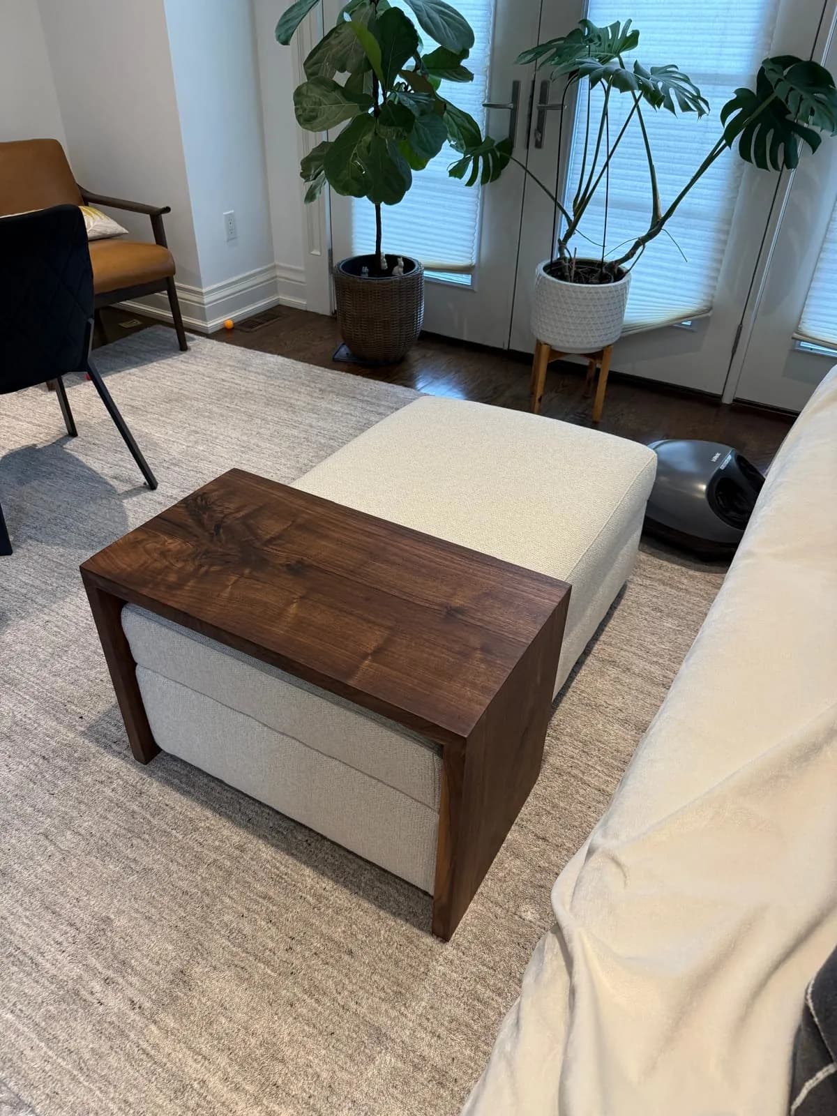 Walnut Ottoman Table