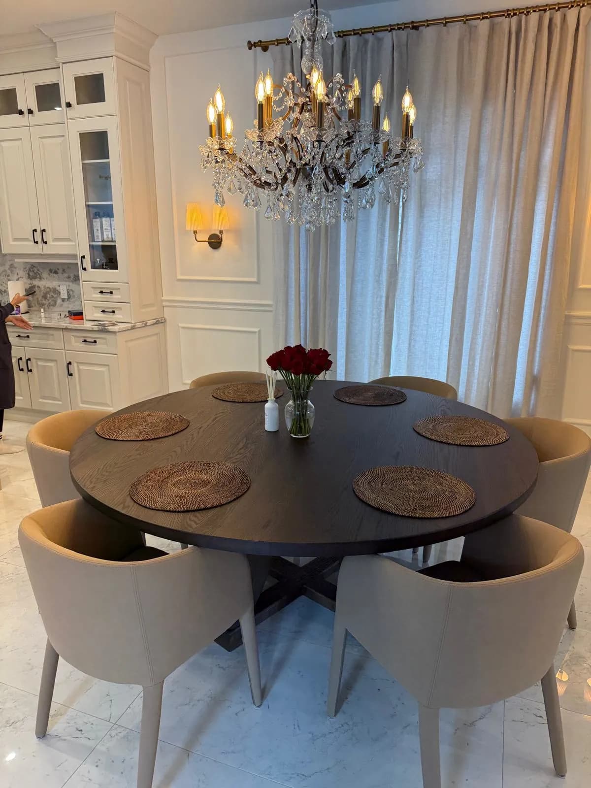 White Oak Circular Table
